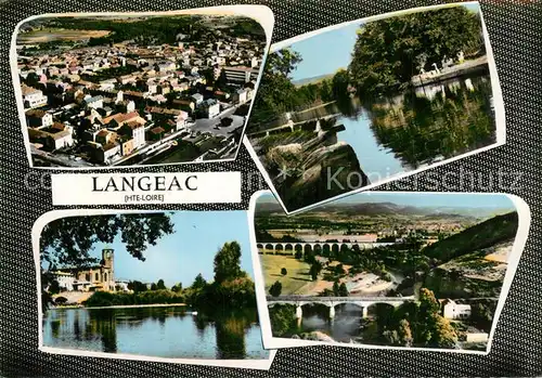 AK / Ansichtskarte Langeac Vue aerienne Vue partielle Langeac