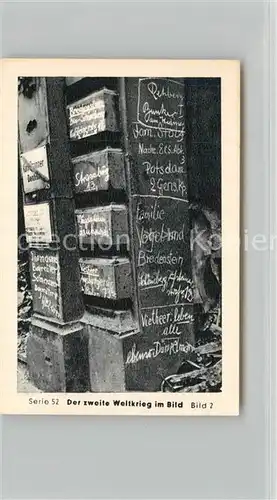 AK / Ansichtskarte Militaria_Deutschland_WK2 Von Stalingrad bis N?rnberg Zerst?rung ohne Ende Wir leben Eilebrecht Zigaretten 