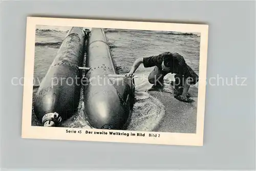 AK / Ansichtskarte Militaria_Deutschland_WK2 Von Stalingrad bis N?rnberg Neue Waffen Ein Mann Torpedo Eilebrecht Zigaretten 