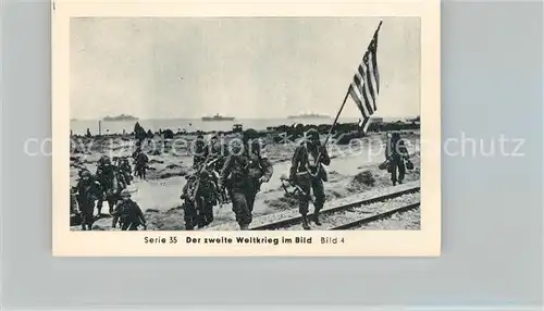 AK / Ansichtskarte Militaria_Deutschland_WK2 Von Stalingrad bis N?rnberg Die USA greifen ein Amerikanische Infanterie Eilebrecht Zigaretten 