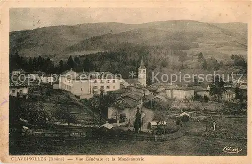 AK / Ansichtskarte Claveisolles Vue generale et la Manecanterie Claveisolles