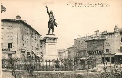 AK / Ansichtskarte Le_Puy en Velay Statue de Lafayette et la Tour Pannessac Le_Puy en Velay