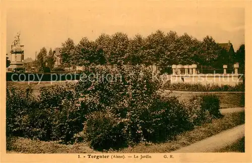 AK / Ansichtskarte Tergnier Le Jardin Monument Statue Tergnier