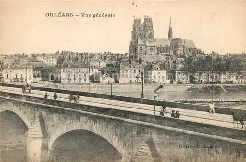 AK / Ansichtskarte Orleans_Loiret Pont de la Loire Cathedrale Orleans_Loiret