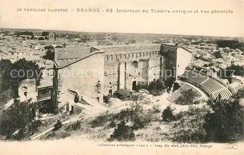 AK / Ansichtskarte Orange_Vaucluse Interieur du Theatre antique et vue generale Orange Vaucluse