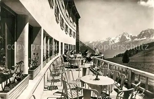 AK / Ansichtskarte Saint Gervais les Bains Col de Voza Hotel Terrasse Alpes Saint Gervais les Bains