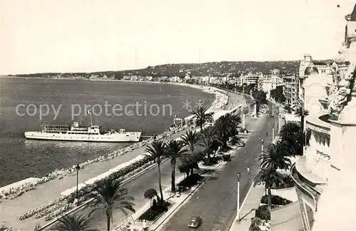 AK / Ansichtskarte Nice_Alpes_Maritimes Vue generale sur la Promenade des Anglais Depart du Gallus pour les Iles de Lerins Nice_Alpes_Maritimes