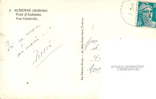 AK / Ansichtskarte Aubenas Pont d Aubenas vue generale Aubenas