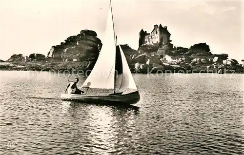 AK / Ansichtskarte Tregastel Chateau de Costaeres Ecrivain Henri Sienkiewicz Quo Vadis Passe de Ploumanach Voilier Tregastel