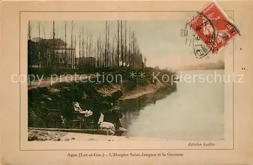 AK / Ansichtskarte Agen_Lot_et_Garonne Hospice Saint Jacques et la Garonne Agen_Lot_et_Garonne