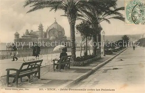 AK / Ansichtskarte Nice_Alpes_Maritimes Jetee Promenade entre les Palmiers Nice_Alpes_Maritimes