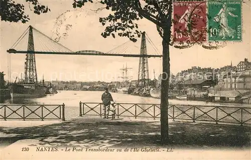 AK / Ansichtskarte Nantes_Loire_Atlantique Pont Transbordeur vu de l Ile Gloriette Nantes_Loire_Atlantique
