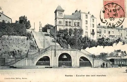 AK / Ansichtskarte Nantes_Loire_Atlantique Escalier des cent marches Nantes_Loire_Atlantique