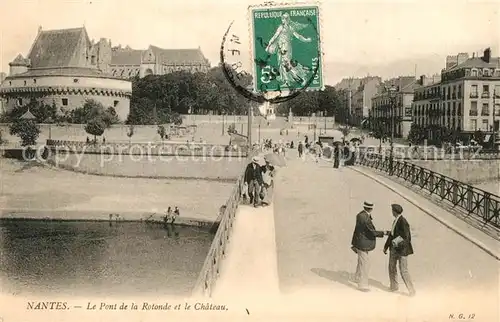 AK / Ansichtskarte Nantes_Loire_Atlantique Pont de la Rotonde et le Chateau Nantes_Loire_Atlantique