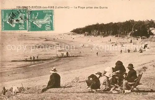 AK / Ansichtskarte Saint Brevin les Pins La plage prise des dunes Saint Brevin les Pins