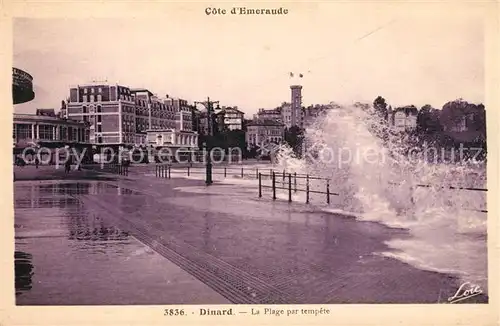 AK / Ansichtskarte Dinard_Ille_et_Vilaine_Bretagne La plage par tempete Dinard_Ille