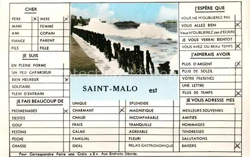 AK / Ansichtskarte Saint Malo_Ille et Vilaine_Bretagne Effet de vague sur le Sillon Saint Malo_Ille et Vilaine