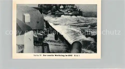 AK / Ansichtskarte Militaria_Deutschland_WK2 Von N?rnberg bis Stalingrad Kriegsmarine auf allen Meeren Schlachtschiff Gneisenau im Kampf Eilebrecht Zigaretten 