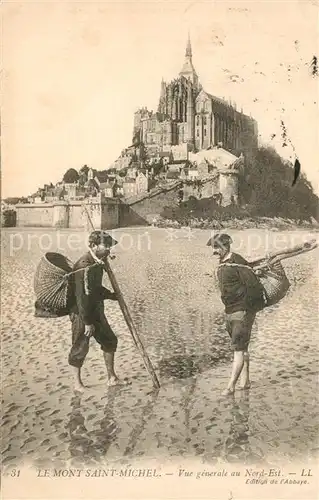 AK / Ansichtskarte Le_Mont Saint Michel Vue generale au Nord Est Le_Mont Saint Michel