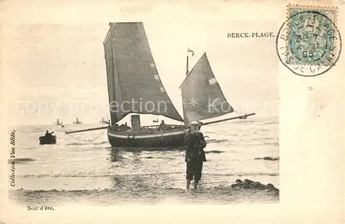 AK / Ansichtskarte Berck Plage Plage Bateau de peche Berck Plage