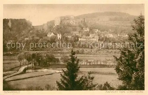 AK / Ansichtskarte Streitberg_Oberfranken Panorama Binghoehle Fraenkische Schweiz Streitberg Oberfranken