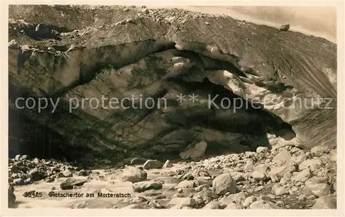 AK / Ansichtskarte Morteratsch Gletschertor Hochgebirge Morteratsch