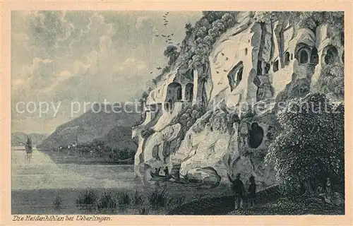 AK / Ansichtskarte ueberlingen_Bodensee Heidenhoehlen K. Corradi Kuenstlerkarte ueberlingen Bodensee