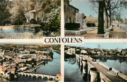 AK / Ansichtskarte Confolens Moulin du Goire Monument Emile Roux Pont Vieux Confolens