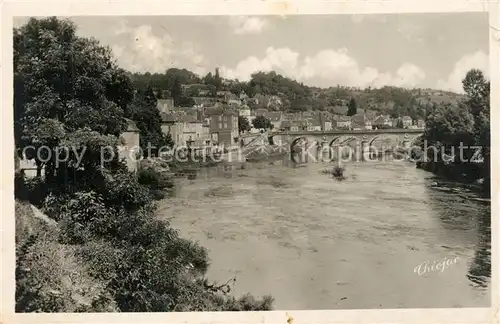 AK / Ansichtskarte Le_Bugue La Vezere et le pont vus des Coteux Le_Bugue