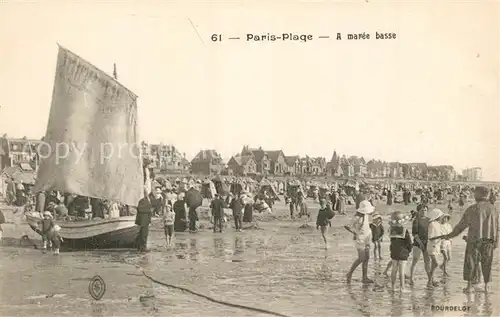 AK / Ansichtskarte Paris Plage La plage a maree basse Paris Plage