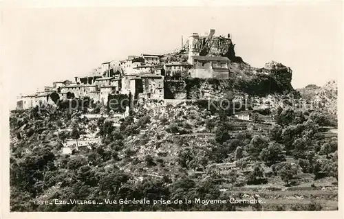 AK / Ansichtskarte Eze_Alpes Maritimes Vue generale prise de la Moyenne Corniche Eze_Alpes Maritimes