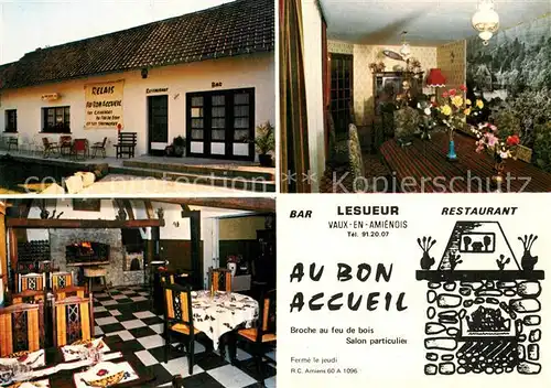 AK / Ansichtskarte Vaux en Amienois Bar Restaurant Lesueur Vaux en Amienois