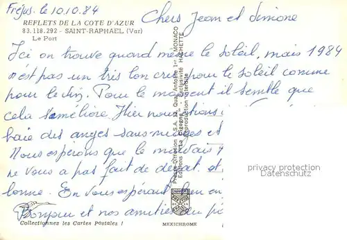 AK / Ansichtskarte Saint Raphael_Var Le port Cote d Azur Saint Raphael Var