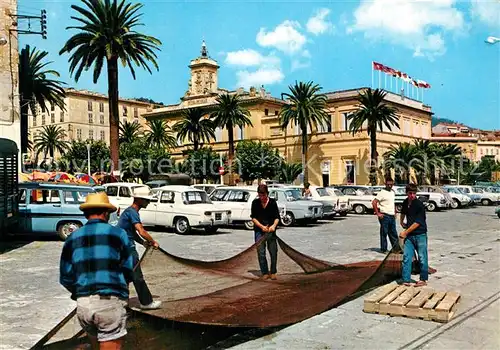 AK / Ansichtskarte Ajaccio Pecheurs devant l Hotel de Ville Ajaccio