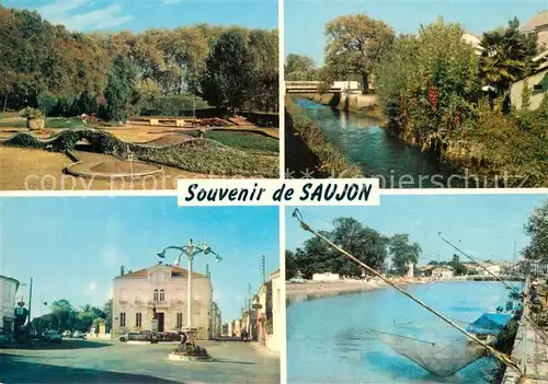 AK / Ansichtskarte Saujon Parc des Thermes Bords de la Seudre Mairie Port de Riberoux Saujon