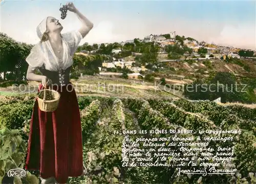 AK / Ansichtskarte Berry_Region Dans les vignes du Berry La Grappeteuse Berry Region
