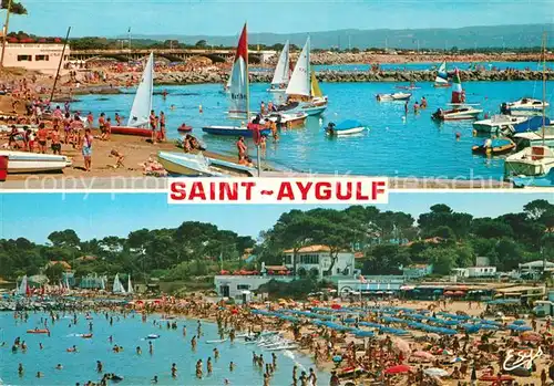 AK / Ansichtskarte Saint Aygulf_Var Le port et la plage Saint Aygulf Var