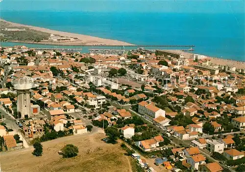 AK / Ansichtskarte Valras Plage Vue aerienne sur la Station balneaire Port de Plaisance Valras Plage