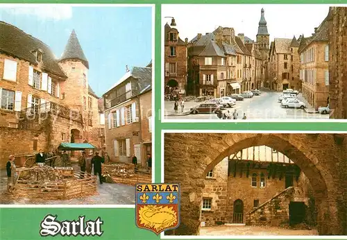 AK / Ansichtskarte Sarlat en Perigord Marche aux oies Place de la Liberte Impasse des Violettes Sarlat en Perigord
