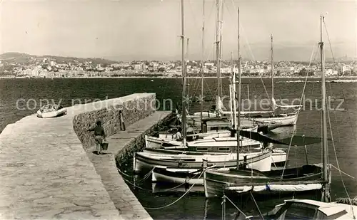 AK / Ansichtskarte Cannes_Alpes Maritimes Vue prise du Palm Beach Voiliers Cannes Alpes Maritimes
