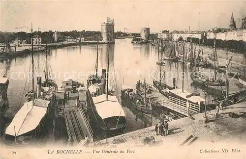 AK / Ansichtskarte La_Rochelle_Charente Maritime Vue generale du port La_Rochelle