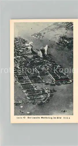 AK / Ansichtskarte Militaria_Deutschland_WK2 Von N?rnberg bis Stalingrad Luftschlacht um England Angriff auf den Kriegshafen Portsmouth Eilebrecht Zigaretten 