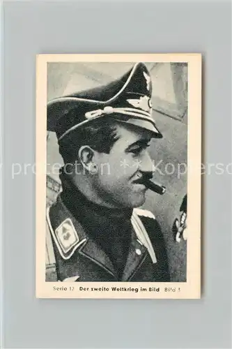 AK / Ansichtskarte Militaria_Deutschland_WK2 Von N?rnberg bis Stalingrad Luftschlacht um England Jagdflieger Adolf Galland Eilebrecht Zigaretten 