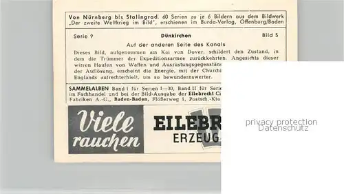 AK / Ansichtskarte Militaria_Deutschland_WK2 Von N?rnberg bis Stalingrad D?nkirchen Eilebrecht Zigaretten 