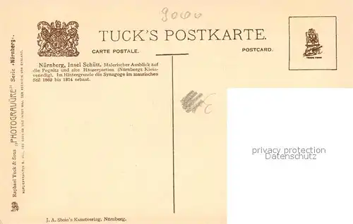 AK / Ansichtskarte Verlag_Tucks N?rnberg Insel Sch?tt Charles E. Flower  