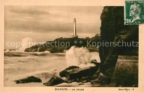 AK / Ansichtskarte Leuchtturm_Lighthouse Biarritz Phare  