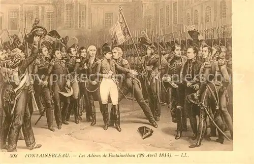 AK / Ansichtskarte Napoleon_Bonaparte Adieux de Fontainebleau 1814 