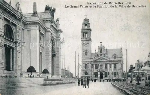 AK / Ansichtskarte Exposition_Bruxelles_1910 Grand Palais Pavillon Ville de Bruxelles  Exposition_Bruxelles_1910