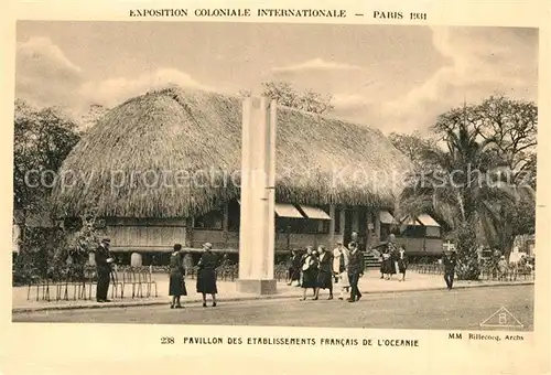 AK / Ansichtskarte Exposition_Coloniale_Internationale_Paris_1931 Pavillon des Etablissements Francais de l Oceanie 