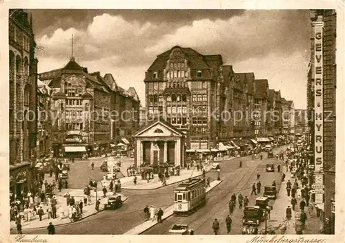 AK / Ansichtskarte Strassenbahn Hamburg M?nckebergstrasse  